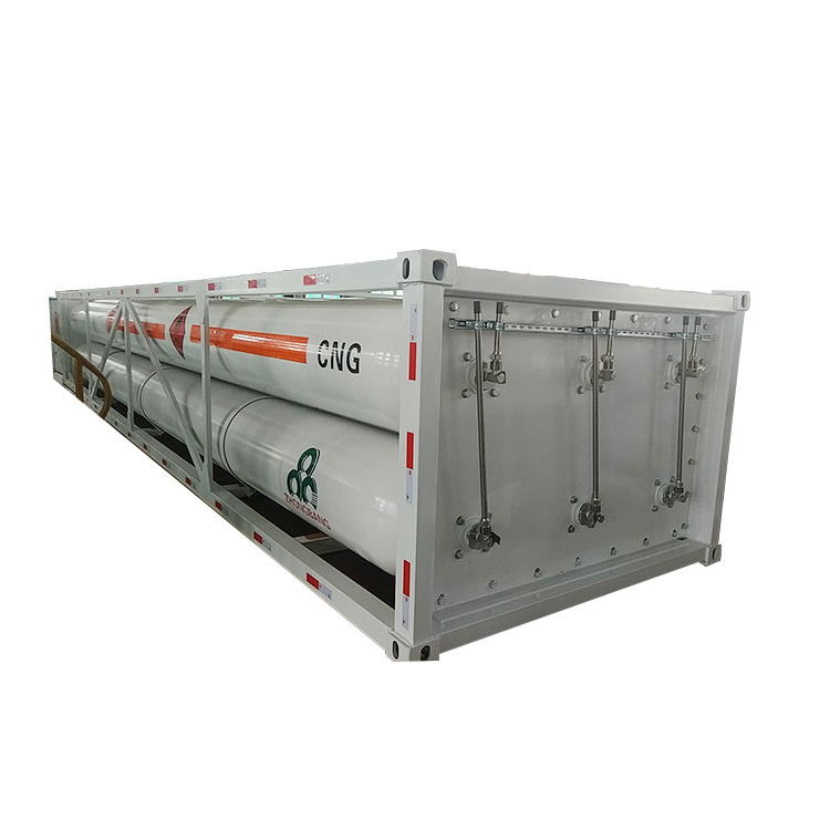 Cng Tube Skid 20Ft Type 2 200L Cng Skids Storage Tank Gas Cylinder 4-Tube Cascade 3000L Jumbo Cylinder