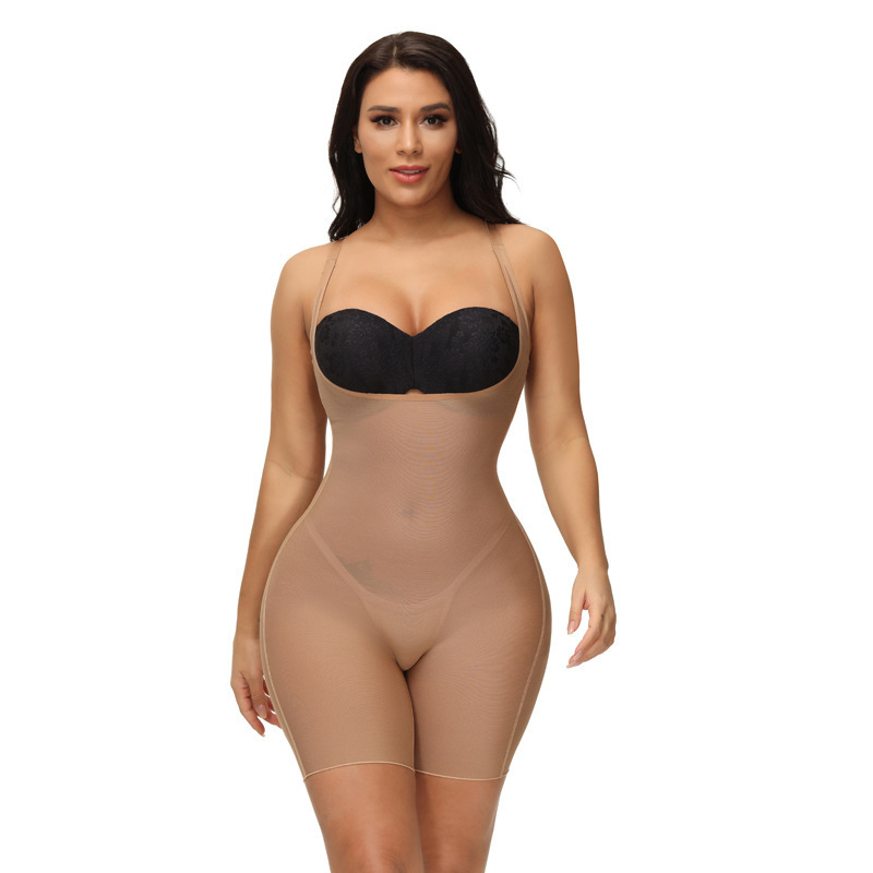 2022 Best Body Shaper Mesh Sheer High Waist Body Shaper Fajas Super Thin Elastic bodyshapers for women