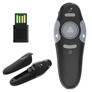 Black  PPT Presenter Presentation Clicker Remote Laser Pointer - Wireless USB Presenter Slideshow PowerPoint Clicker