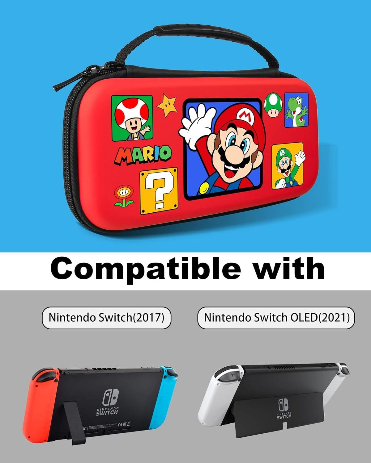 2024 New Style Kawaii Nintendo Switch Carry Case for  Switch Lite/OLED 10 Game Cartridge Protector Video Game Player Cases