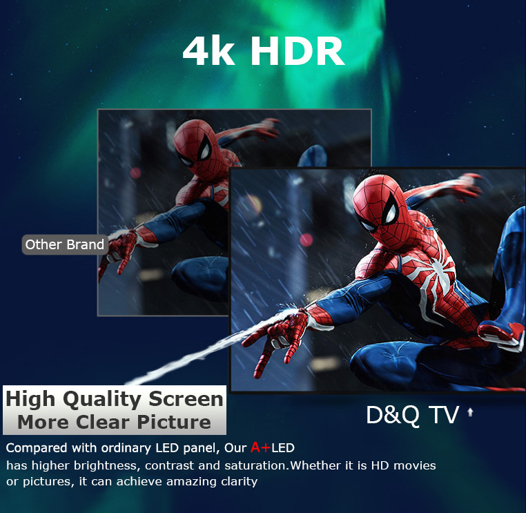 DQ digital Television  Android 4k Television 65 Inch 1.5+8G Android Ultra HD  4K smart TV  with android 11