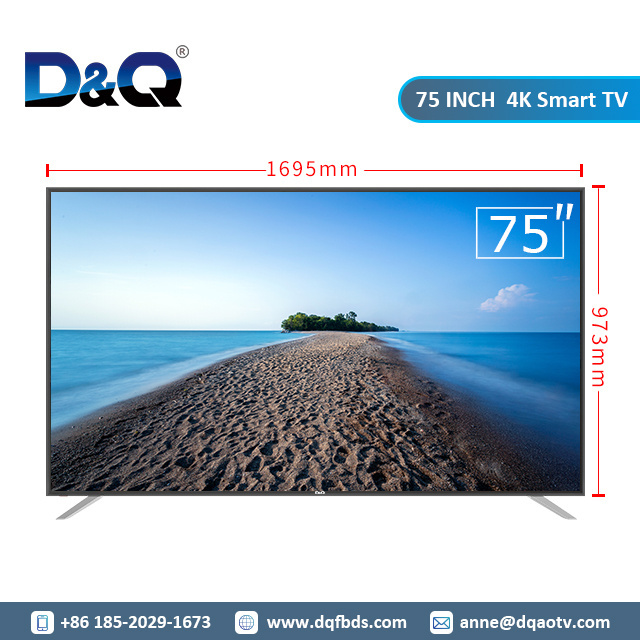 DQ 75 Inch 4k smart  TvHot selling 75 inch all-in-one pc tv led touch screen interactive boards interactive flat panel display