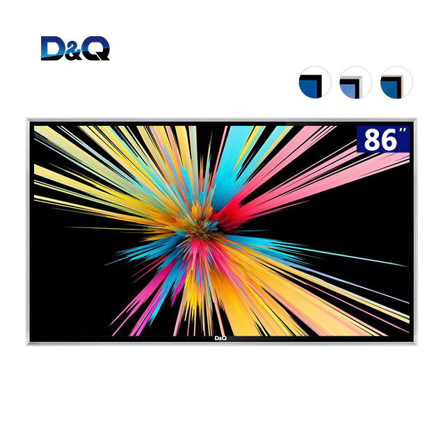 china D&Q TV factory-86'' 4k smart UHD led tv with android support multi media big 4K led 86 inch tv