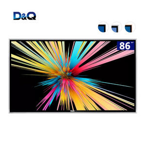 china D&Q TV factory-86'' 4k smart UHD led tv with android support multi media big 4K led 86 inch tv