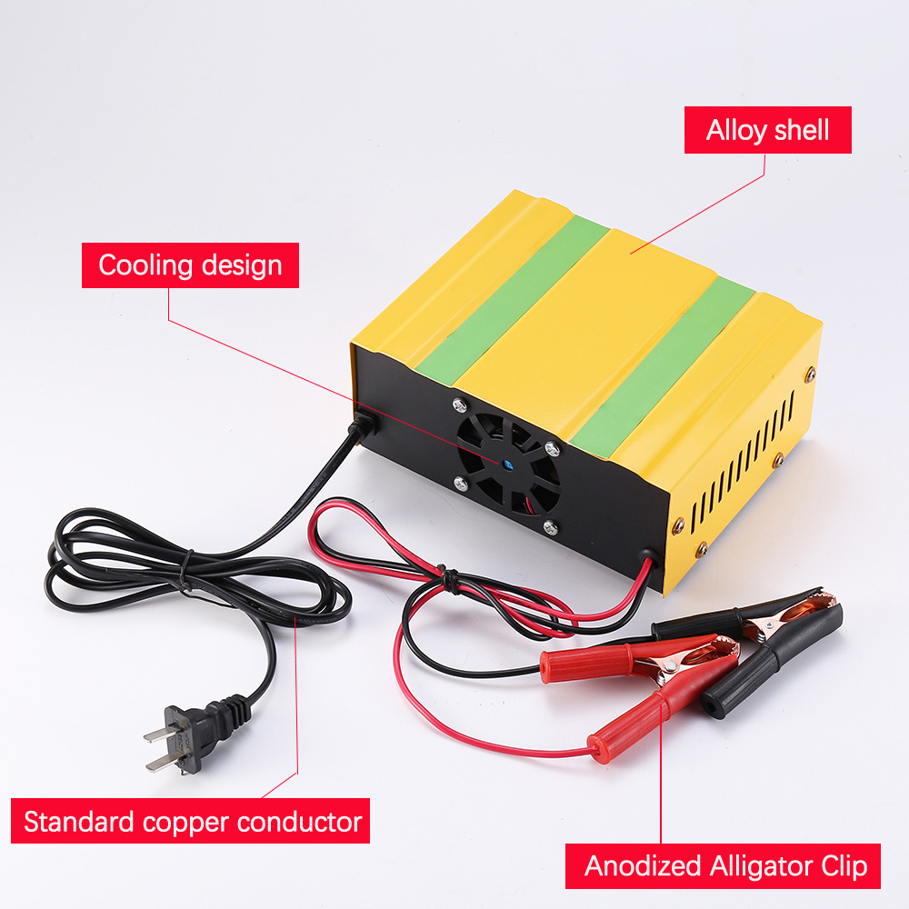 Monfara 10A Automatic Smart Lead-acid Battery Maintainer Car Battery Charger 12v 24V Trickle Boat Marine Battery Charger