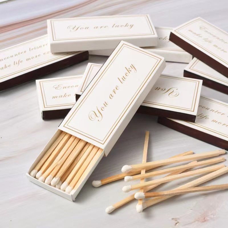 Match box for scented candles Long-stalked wooden matches 75mm accompanying gift fot soy wax