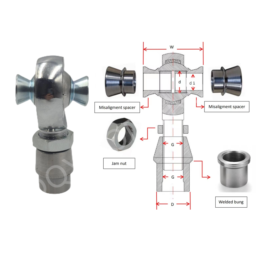 Lowest Price 3/4-16 thread 0.75 bore Chromoly Heavy Duty Rod End JXMR12T XM12 Heim Joint Uniball Rose Joint