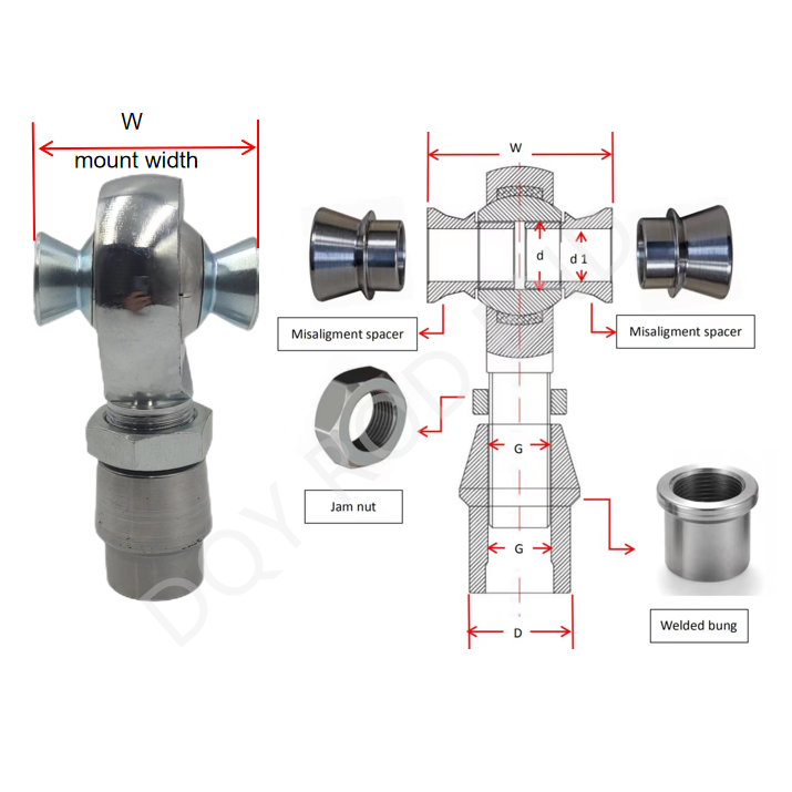 Heavy duty M20 Rod End M12 chromoly M14 heim joints M16 male thread series M18 Ball Rose Joint  for UTV racing car