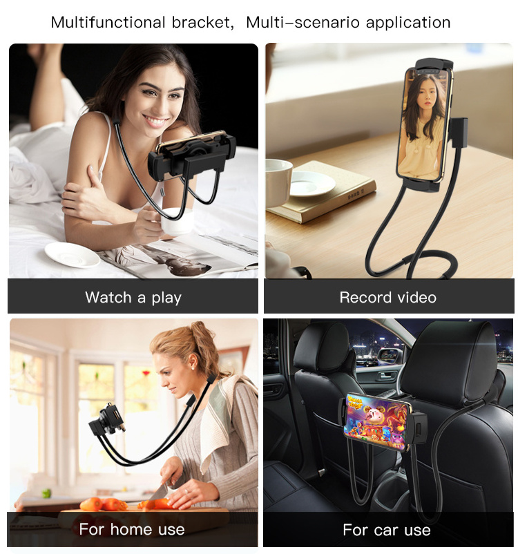 Multifunction Bed Desktop Mobile Phone Bracket Mount Flexible Long Arm Neck Lazy Tablet Cell Phone Holder