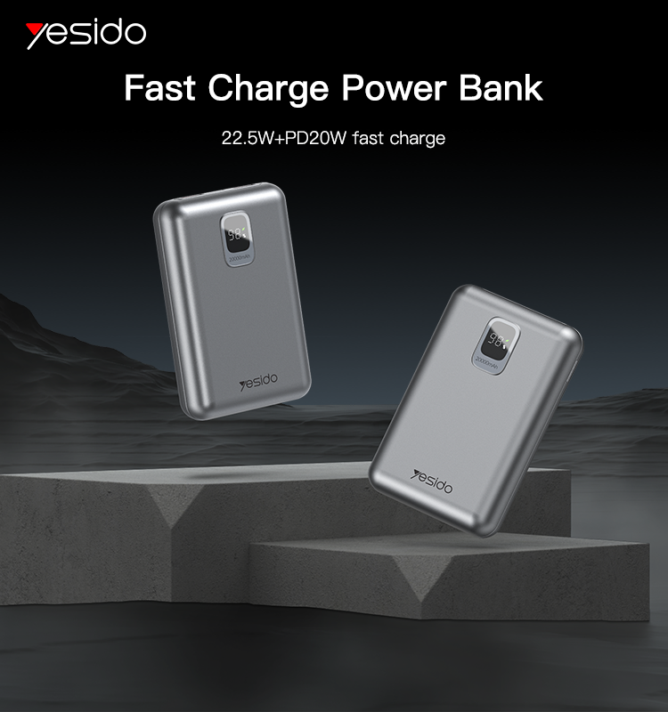 Yesido YP47 20000mah 22.5W PD20W Fast Charge LED Digital Display Power Bank