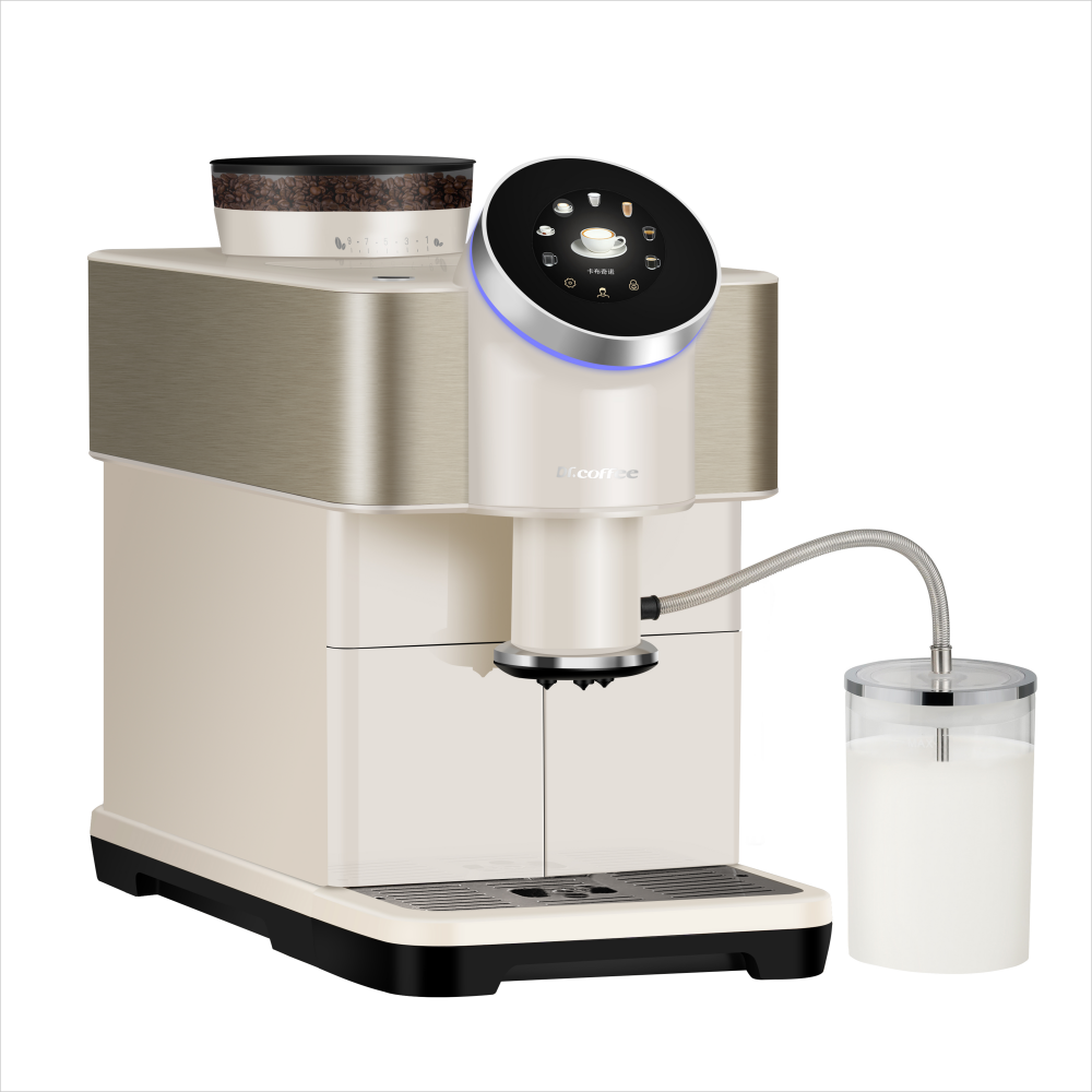 Dr.Coffee H2 white fully automatic bean to cup coffe for home