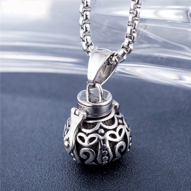 Dr. Jewelry Cuboid Vintage Open Adjustable Stainless Steel Cremation Urn Necklace For Pet Animal Human Ash Jewelry