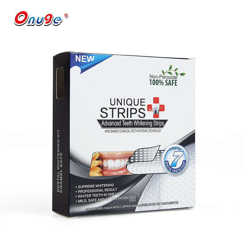 Free sample Teeth whitening gel strips with neutral bamboo charcoal powder