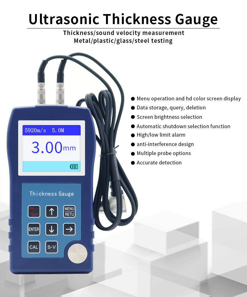 DR86S Thickness Gauge Meter Digital Ultrasonic Thickness Gauge