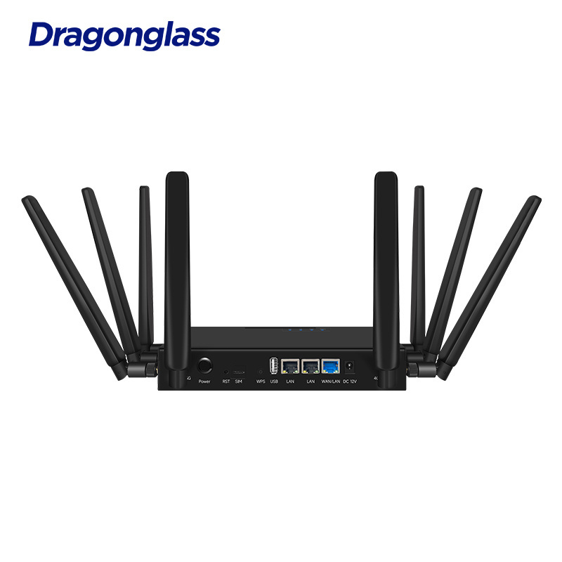 Dragonglass 5G Modem Router WIFI6 CPE 5G WIFI Router with SIM Card Slot and External Antennas