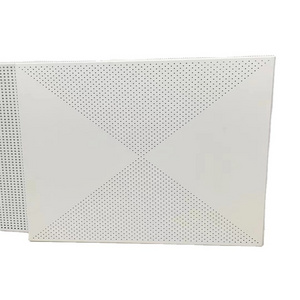 Modern Square Shape Indoor Aluminum Metal Suspended Ceiling Tiles Waterproof Fireproof Soundproof Decorative False Lay-in