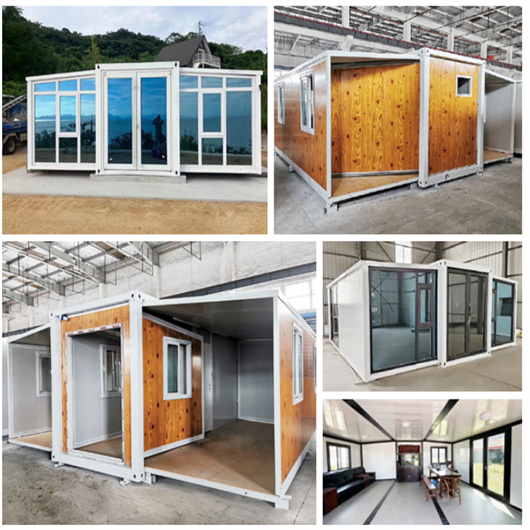 Fast Assembly 2 Bedroom Portable Movable Expandable Container House Full Bathroom with Steel and Sandwich Panel Material