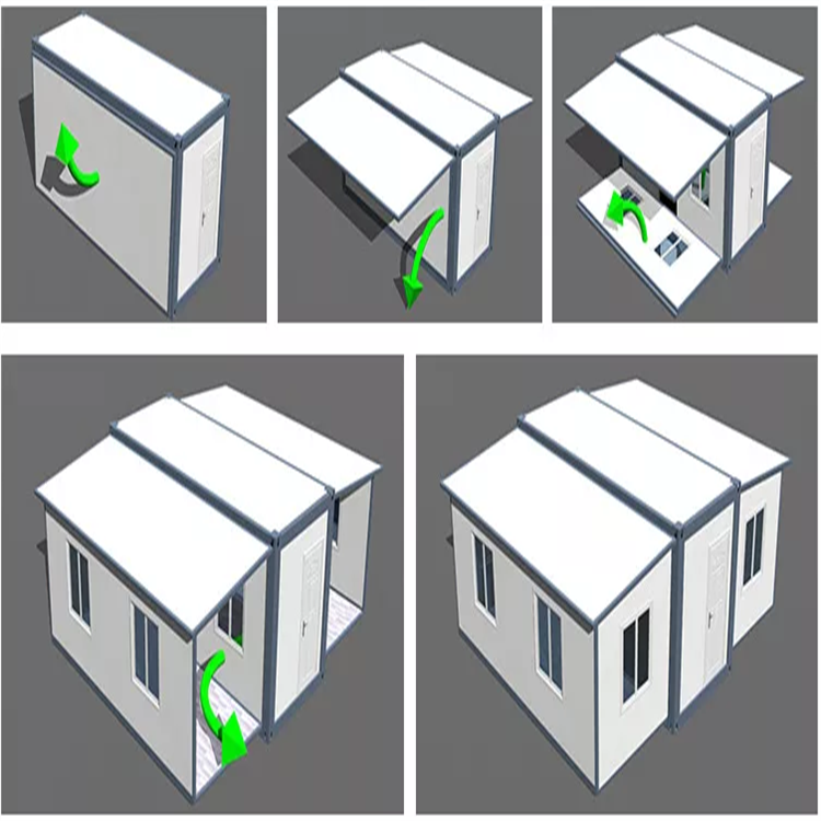 20-Foot Expandable Container Home Living Steel Frame Modular Prefab with 3 Bedrooms Sandwich Panel Shipping House