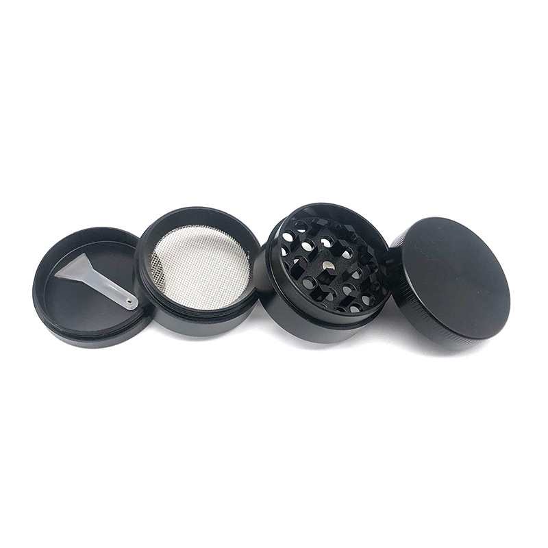 manufacture metal grinders 4 layers Smoking accessories cool spice tobacco grinder black