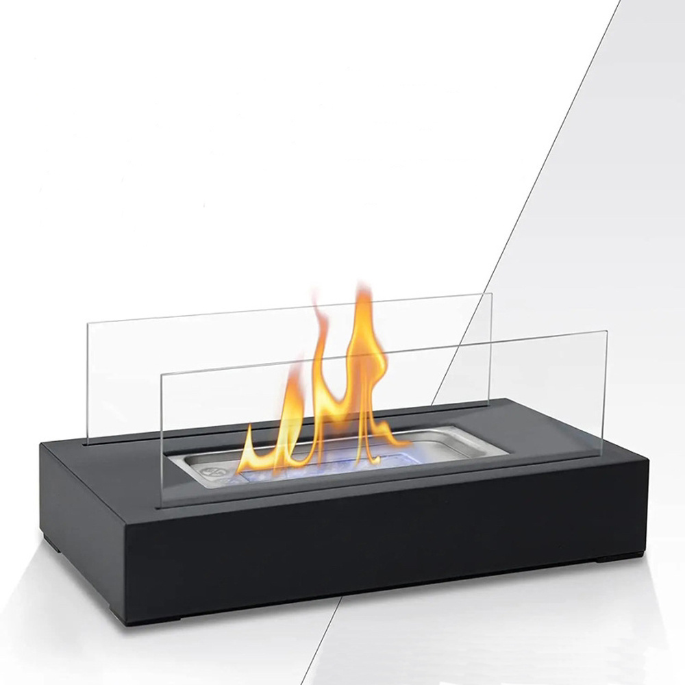 wholesale Portable Rectangular Tabletop Fireplace Mini Outdoor Fireplace Fire Pit Table Top Fire Pit Bowl Smores Maker