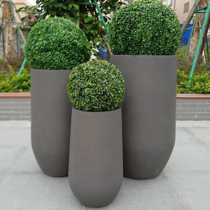 Guangdong Foshan city  fiberglass cement High tapered  flower pot wholesale