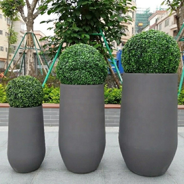 Guangdong Foshan city  fiberglass cement High tapered  flower pot wholesale