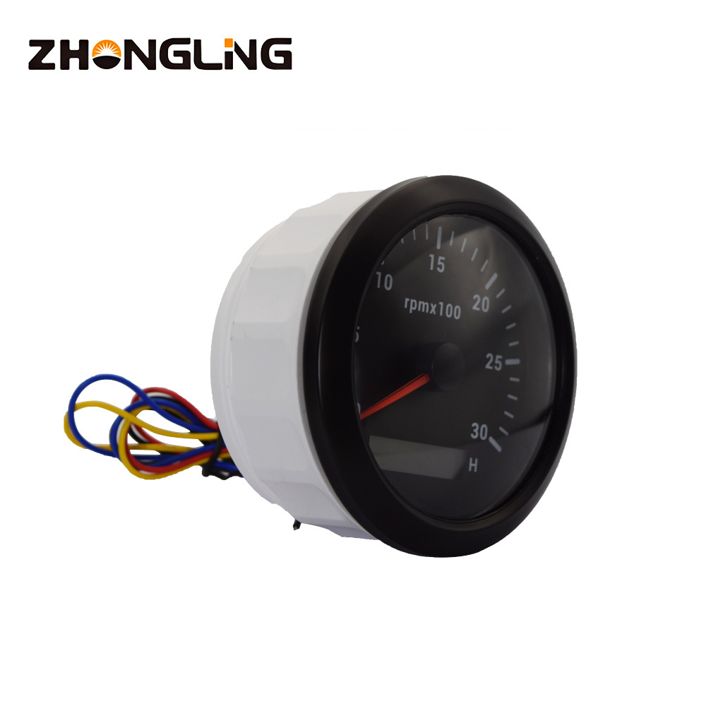 RPM Gauge 12V 24V VDO tachometer 98mm Fuel Level / Oil Pressure / Water Temperature Gauge coulombmeter Diesel Engine  gauges