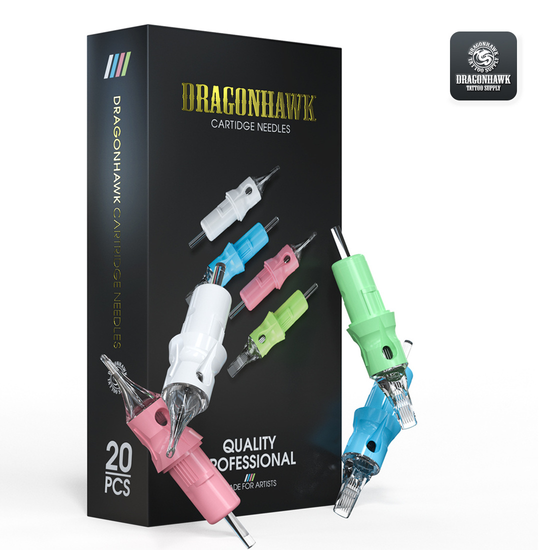 NEW Dragonhawk tattoo cartridge with new design different color for tattoo and  Round Linear