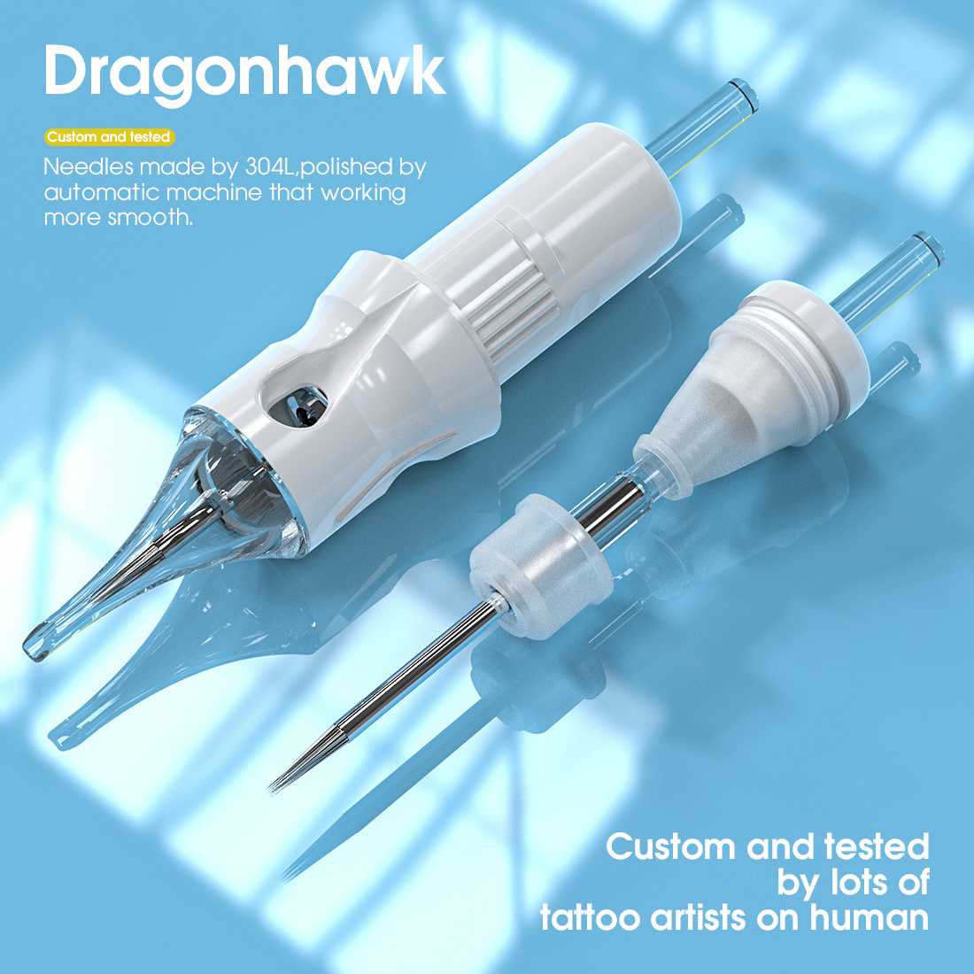 NEW Dragonhawk tattoo cartridge with new design different color for tattoo and  Round Linear