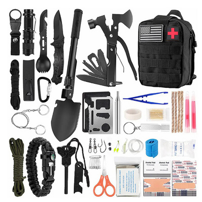 Outdoor Hiking Camping Professional Emergency Survival Kit Camping Gears Tool Tactical Multipurpose First Aid Kits