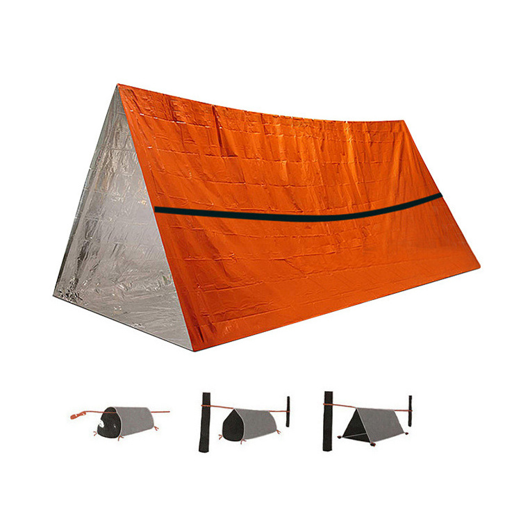 OEM Outdoor 2 Person Resistant Lightweight Emergency Tent Thermal Emergency Survival Shelter Life Tent