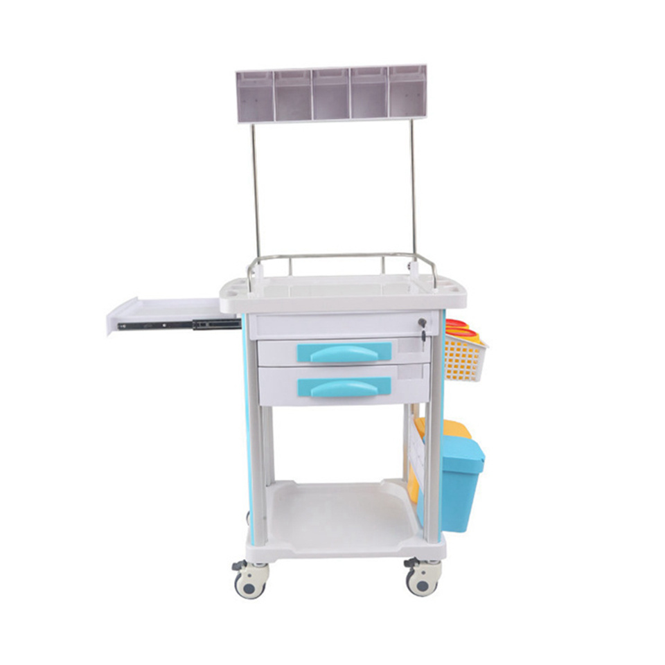 Hot Selling Abs Plastic Anesthesia Cart Used In Hospital Durable And Easy To Move Anesthesia Trolley