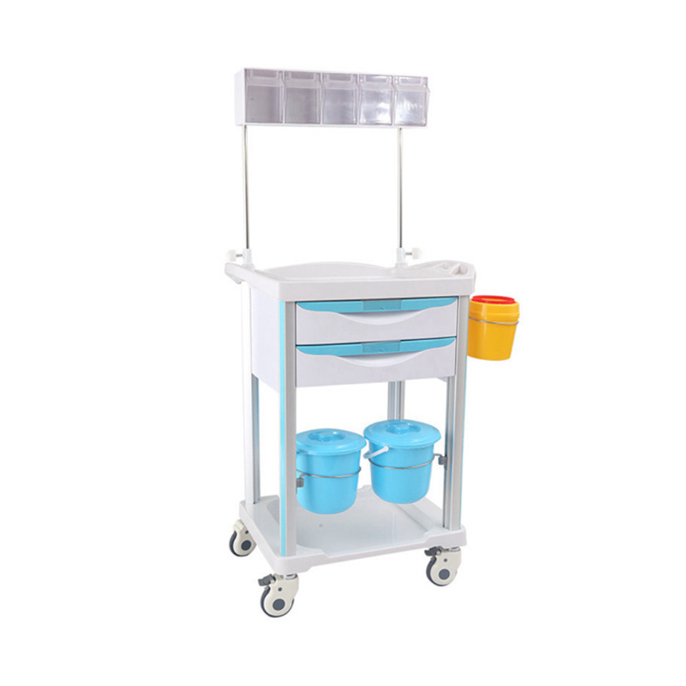 Hot Selling Abs Plastic Anesthesia Cart Used In Hospital Durable And Easy To Move Anesthesia Trolley