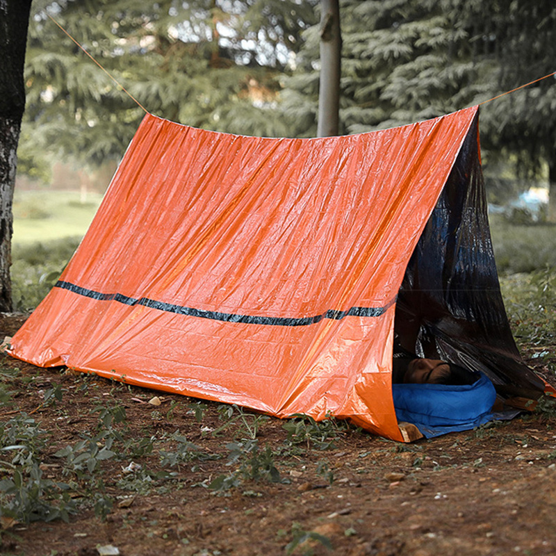 OEM Outdoor 2 Person Resistant Lightweight Emergency Tent Thermal Emergency Survival Shelter Life Tent