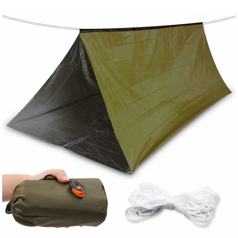 OEM Outdoor 2 Person Resistant Lightweight Emergency Tent Thermal Emergency Survival Shelter Life Tent