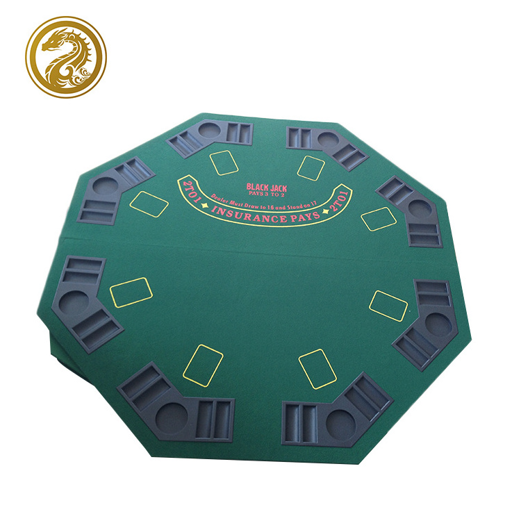 Round folding Poker Table Top With Chip Tray and Cup Holder luxury poker table