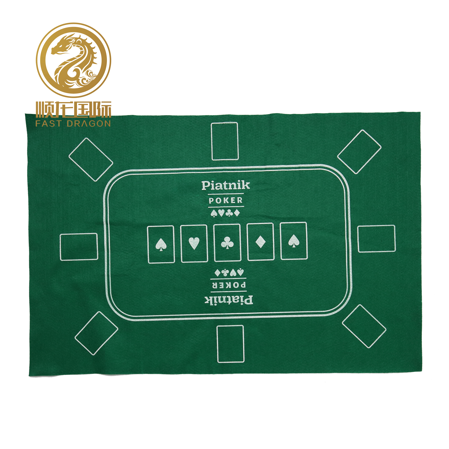 Poker Table Mat Felt Green Playing Game Mat (DRA-GB7037)