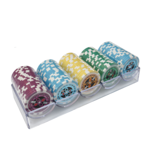 Table Games  Transparent Black Chip Racks for Poker Chips