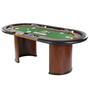 Professional high-quality luxury Texas Hold'em 9-player oval poker table