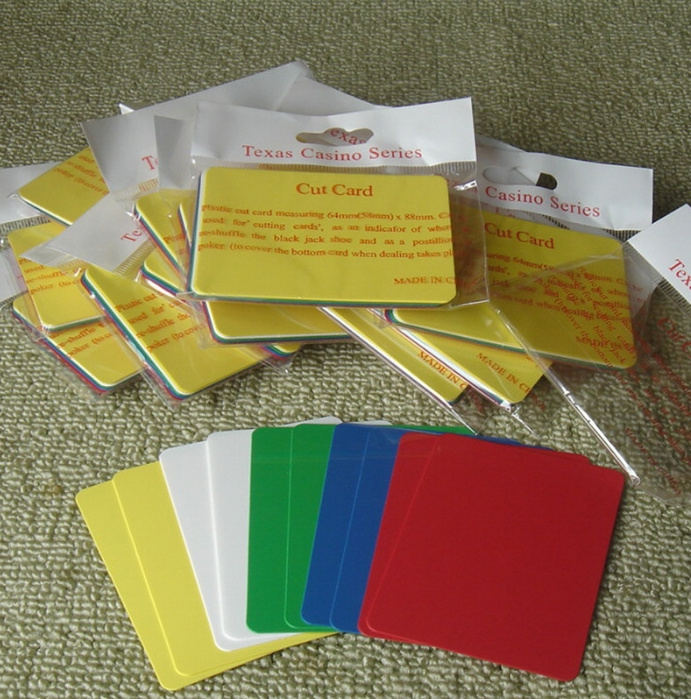 Multi-color waterproof poker cut card combinations