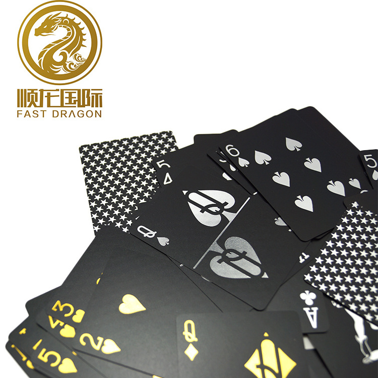 Creative Gift Standard  Waterproof Black Plastic  Collection Poker Playing Cards