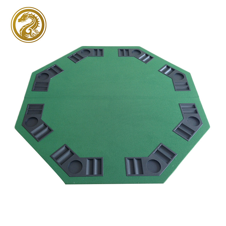 Round folding Poker Table Top With Chip Tray and Cup Holder luxury poker table