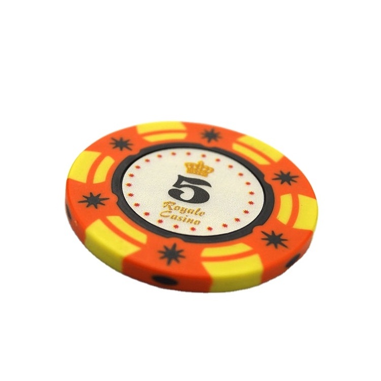 Poker chips with sticker coin casino chips custom printed poker chips