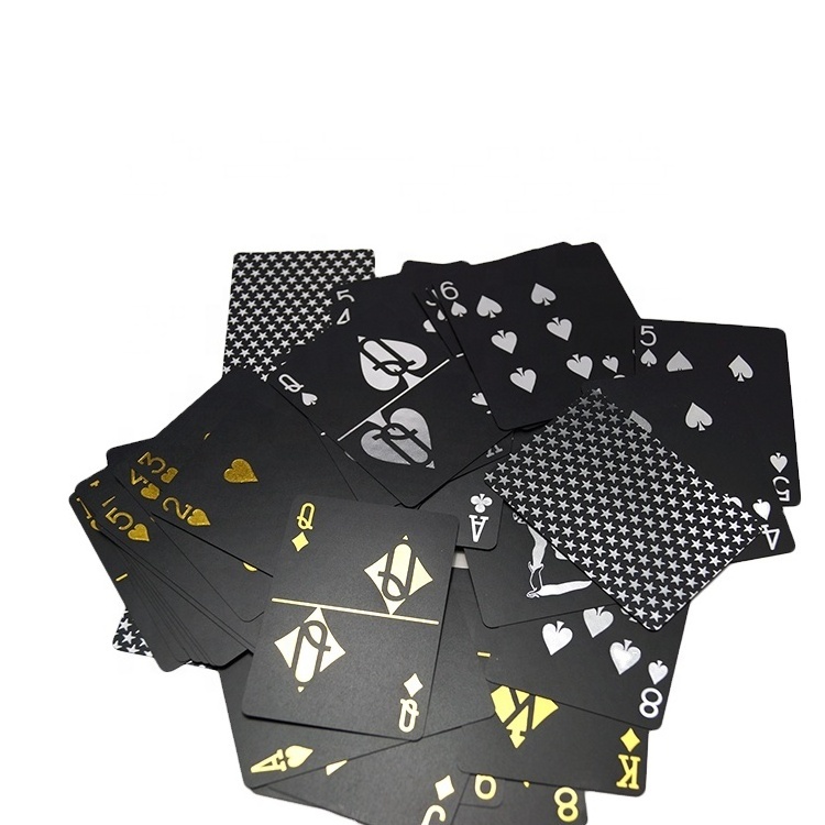 Creative Gift Standard  Waterproof Black Plastic  Collection Poker Playing Cards