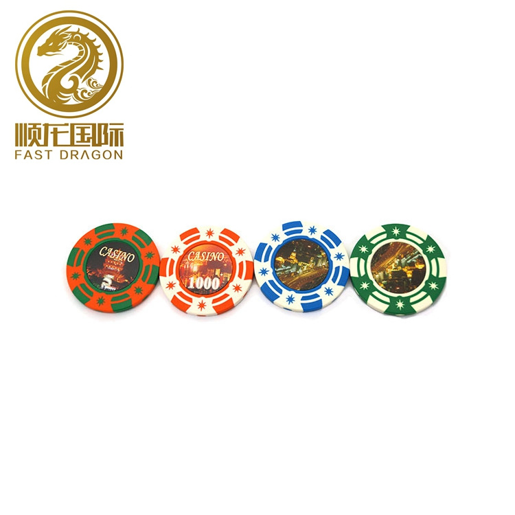 13.5g Board Game Clay Film Chips Coins Texas Mahjong Double Color Clay Poker Chips