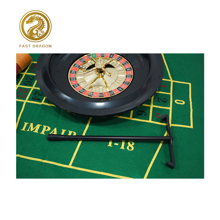 High Quality 5 in 1 game set with 6 inch turntable Manual Roulette Set Casino