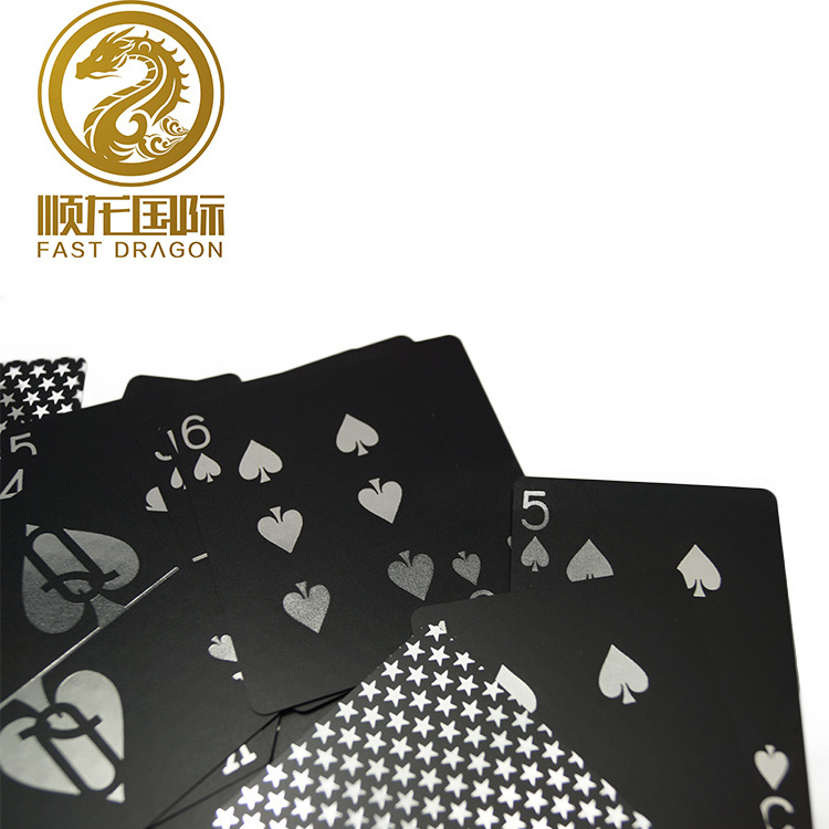 Creative Gift Standard  Waterproof Black Plastic  Collection Poker Playing Cards