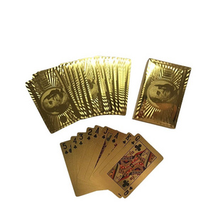 Gold Foil Poker Golden Poker Cards 24K Plated Poker Table Games Waterproof Plastic Playing Cards