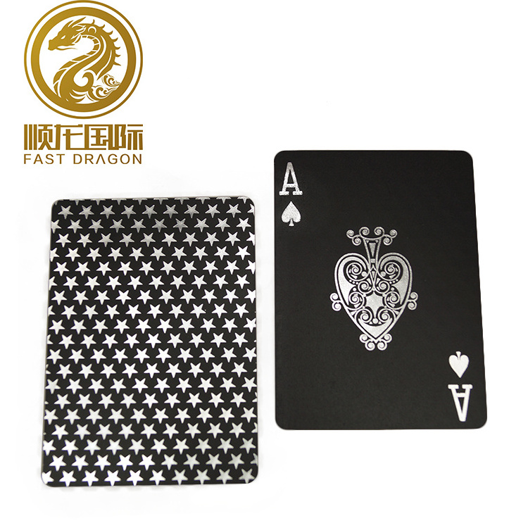 Creative Gift Standard  Waterproof Black Plastic  Collection Poker Playing Cards