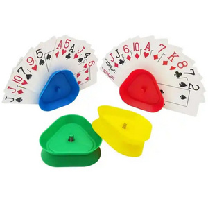 New Triangle shaped hands free poker playing card rack holder set of 4